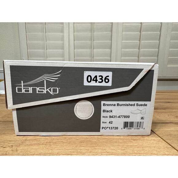 Dansko Brenna Burnished Suede Clog Black Size 11.5/12 US 42 EU NIB Casual Nurses - Picture 12 of 14